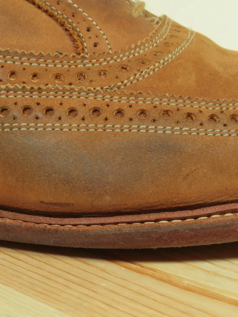 Allen Edmonds Neumok Dress Shoes Mens 11.5 EEE Brown Wingtip Extra Wide